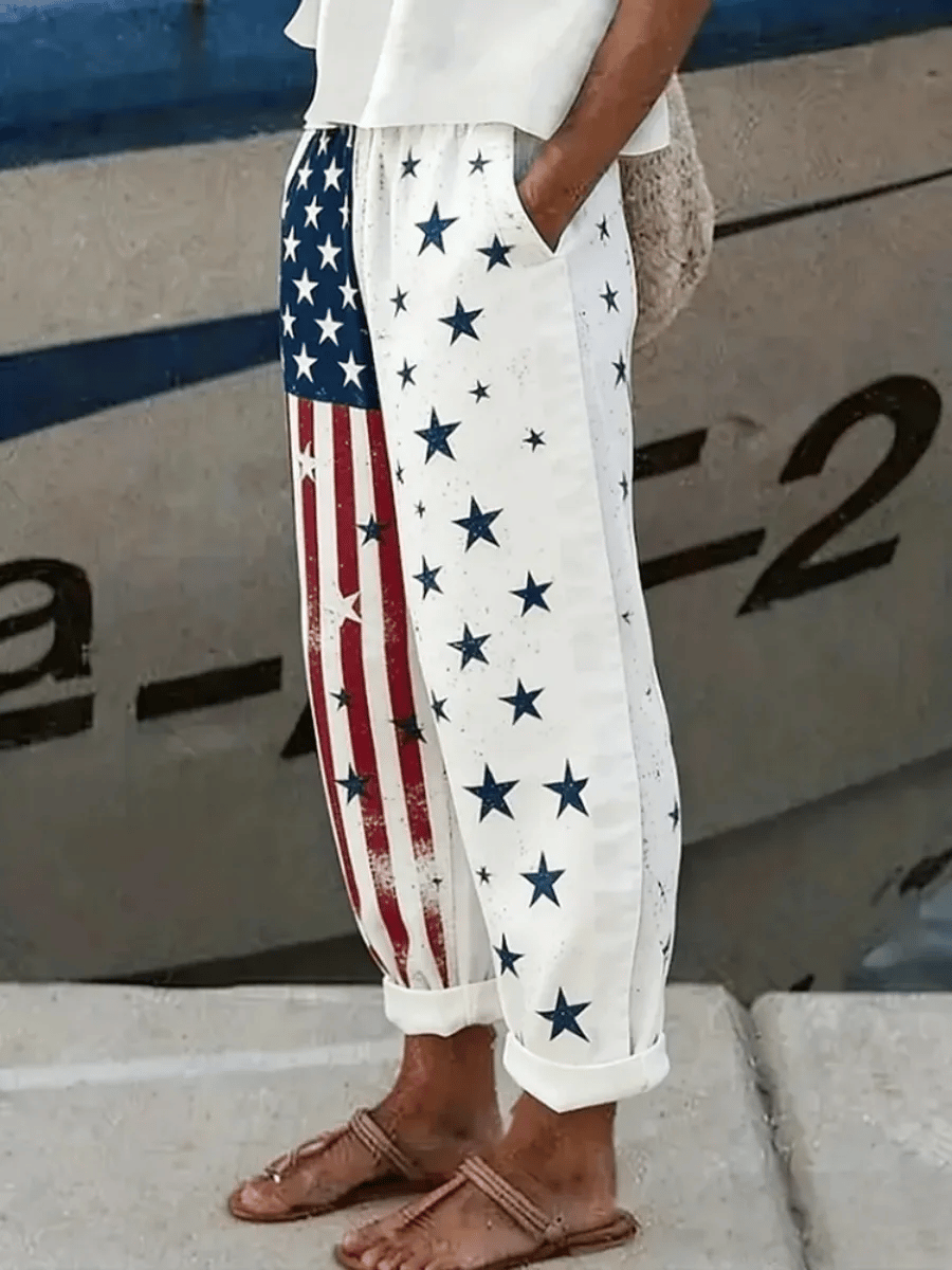 Women's U.S. 250th Anniversary Linen Trousers