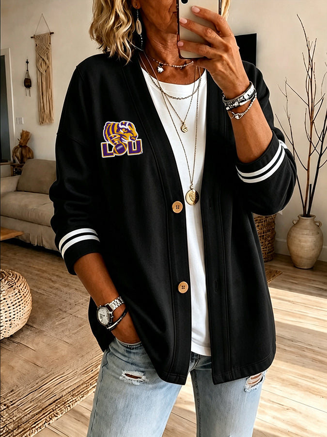 Women'S Football Fan Casual Cardigan Top