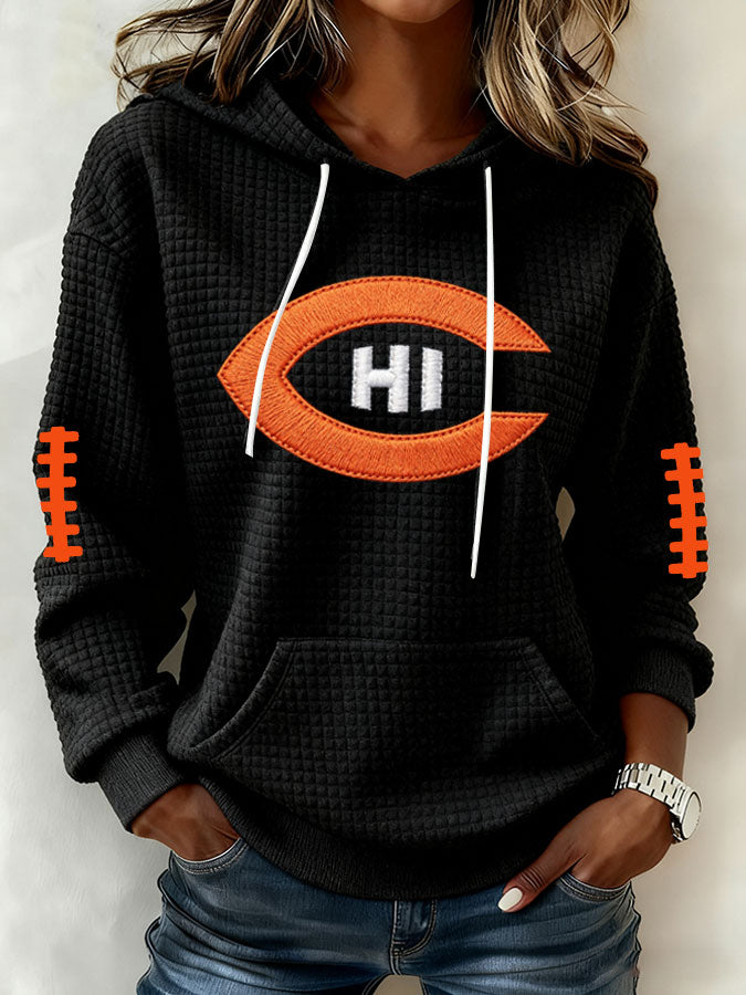 Women's Football Print Sweatshirt