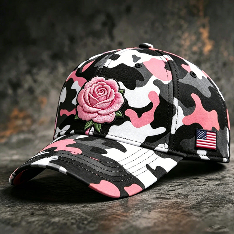 Women's Veteran Camouflage Art Print Casual Baseball Cap