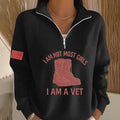 Women's Veteran Printed Casual Sweatshirt