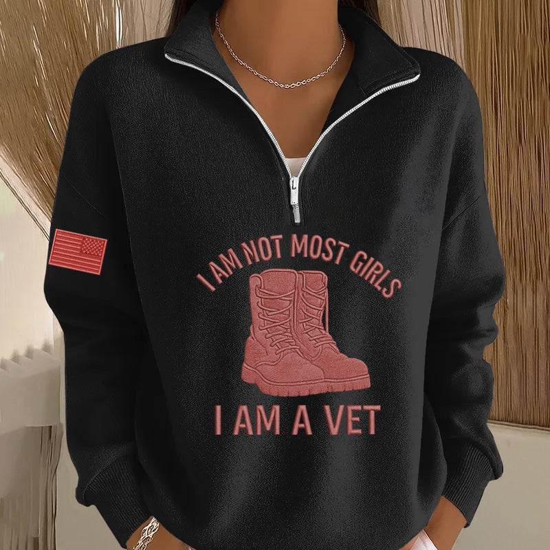 Women's Veteran Printed Casual Sweatshirt