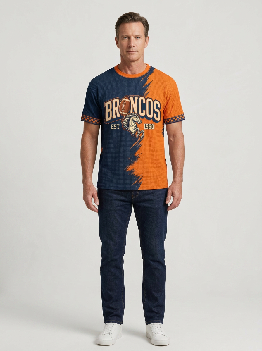Unisex Denver Broncos Football Horse Logo Est 1960 Printed T-shirt