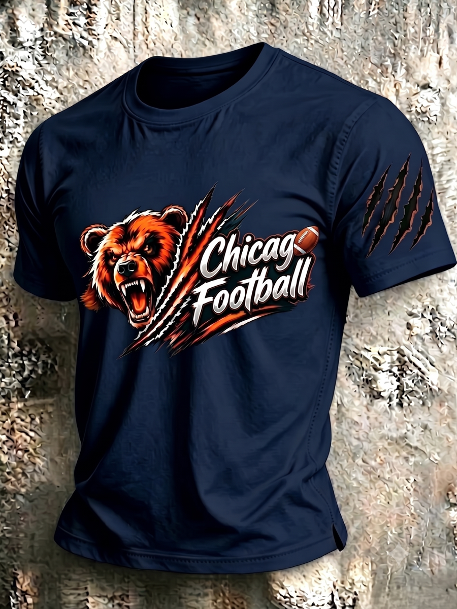 Men'S Rugby Enthusiast Casual Printed T-Shirt
