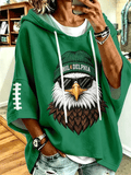 Women's Football Print Hoodie