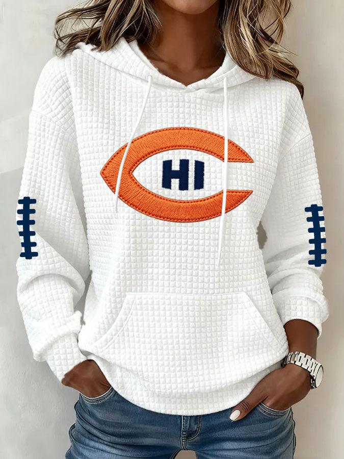 Women's Football Print Sweatshirt