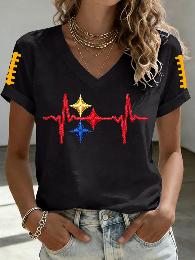 Women's Football Printed Casual Sweatshirt