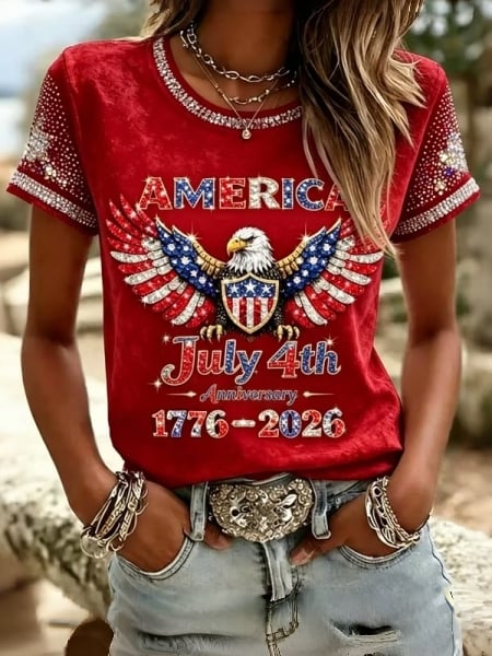 Women's 250 Years of America 1776-2026 Independence Day Commemorative Tee