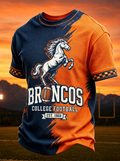Unisex Denver Broncos Football Horse Logo Printed T-shirt