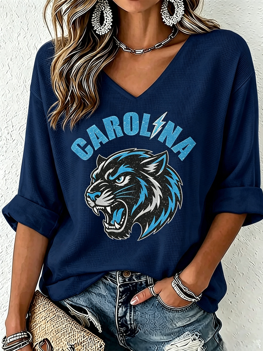 Women's Football Waffle Top