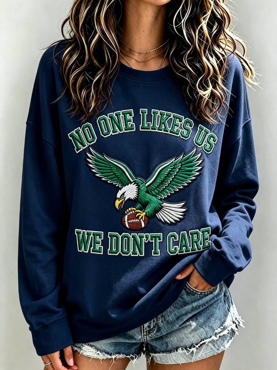 Women's Football Printed Casual Sweatshirt