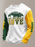 Men'S Football Printed Waffle T-Shirt