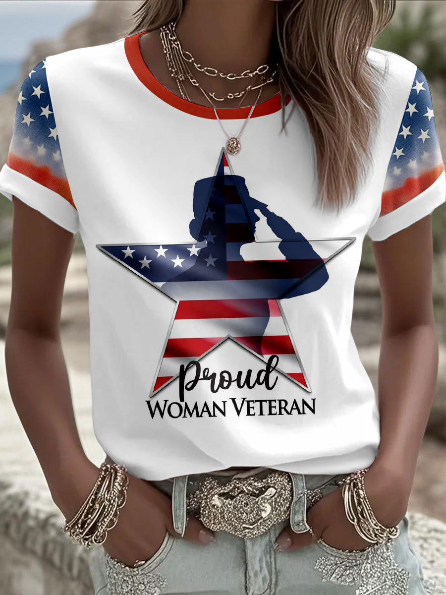 Women's 'Proud Woman Veteran' T-shirts