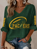 Women'S Football Casual Printed Top