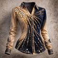 Women's Sequin Art Print Casual Shirt