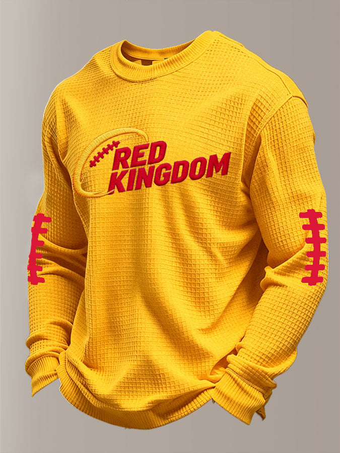 Men'S Football Printed Waffle T-Shirt
