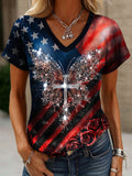 Women's Vintage Faith American Founding 250th Anniversary Short-Sleeved T-Shirt