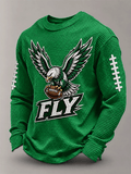 Men's Football Print Long-Sleeved T-Shirt
