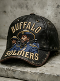 Men's African American Buffalo Soldier Print Baseball Cap