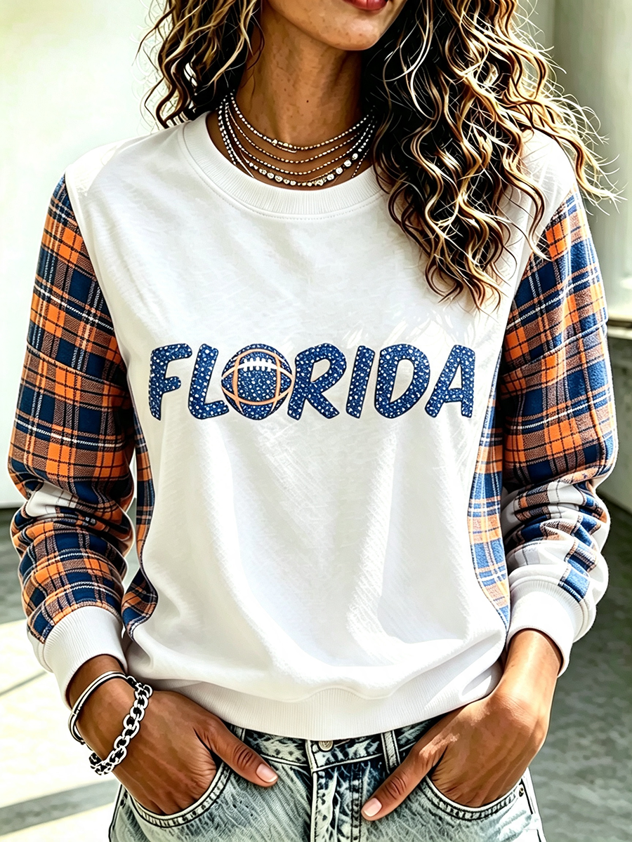 Women'S Retro Rugby Round Neck Sports Shirt