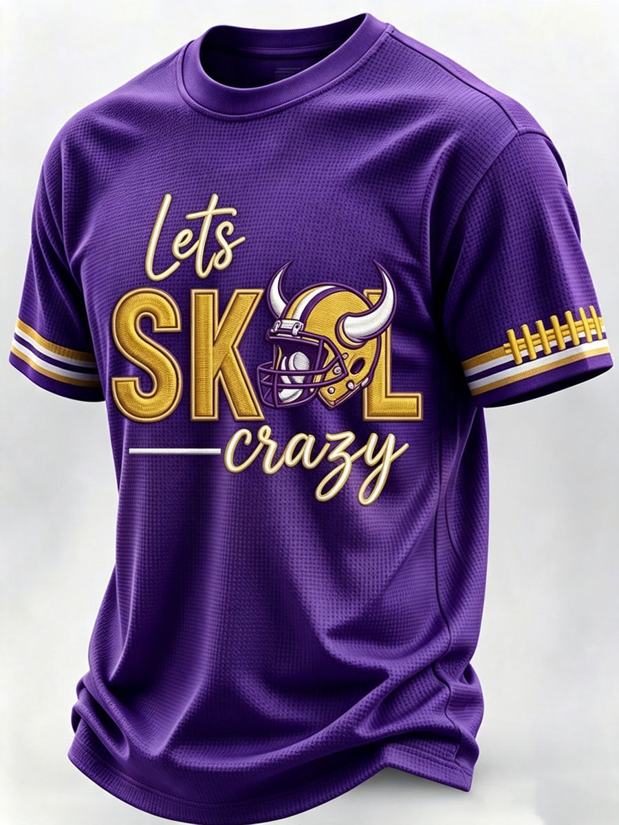 Men'S Football Print Waffle T-Shirt