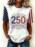 Women's Casual 250th Anniversary Printed Art T-Shirt