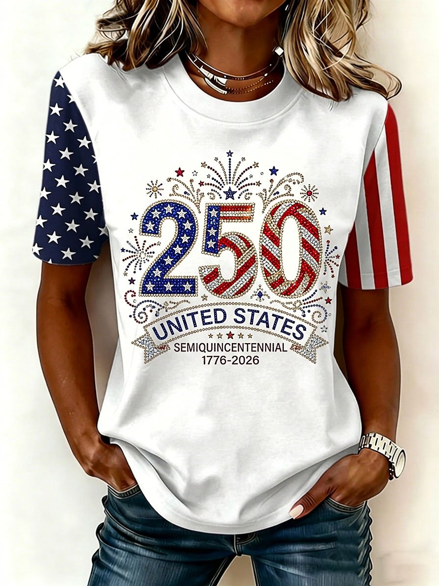 Women's Casual 250th Anniversary Printed Art T-Shirt