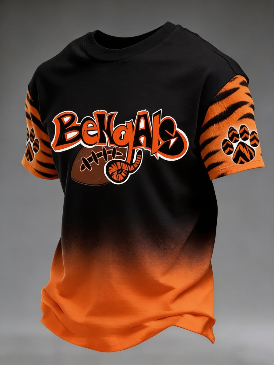 Men's Football Print Casual T-Shirt