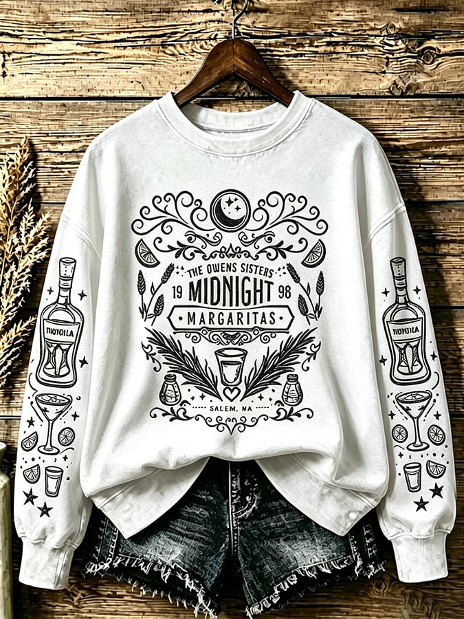 Women's Fall In Love Whenever You Can Print Casual Sweatshirt