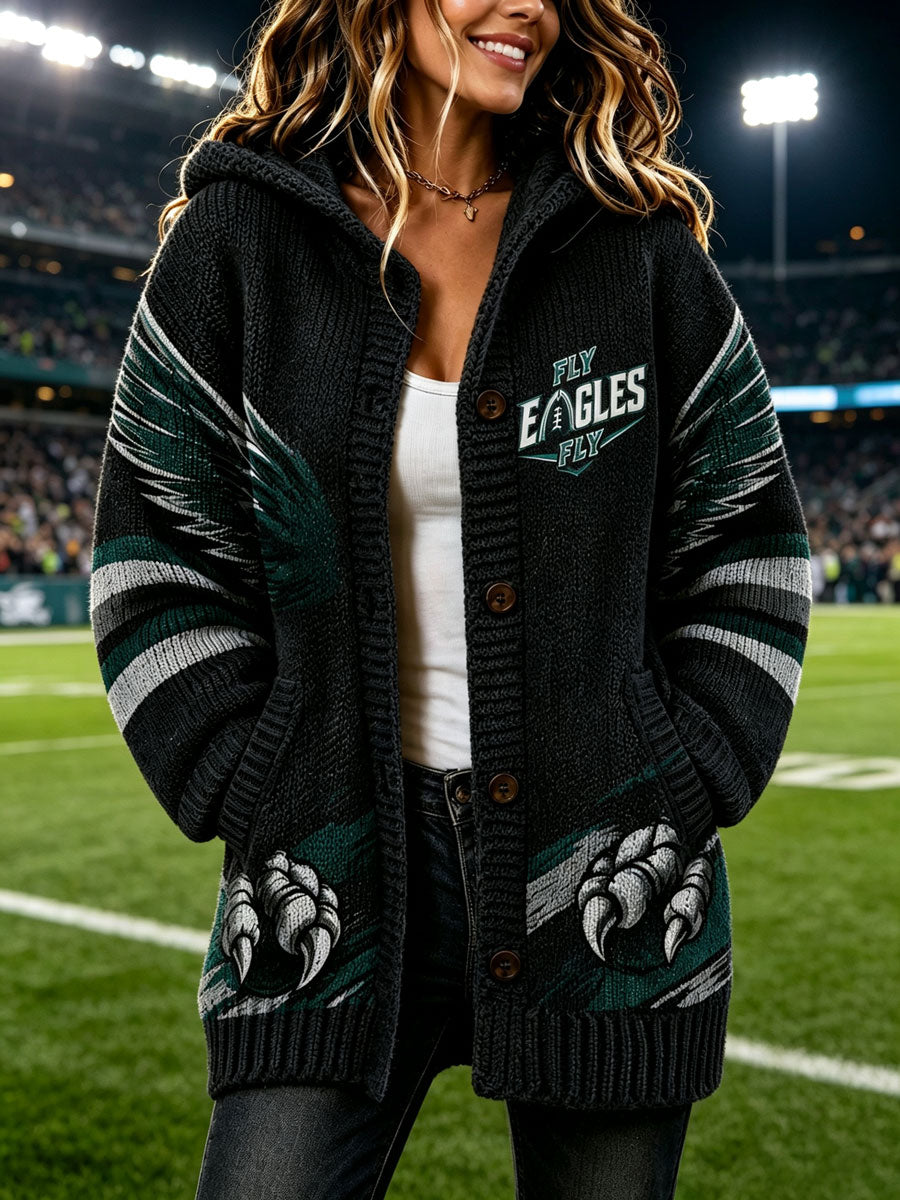 Women's American football Knitted Cardigan