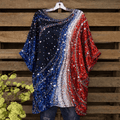 Women's 250th Anniversary Printed Crew Neck Batwing Sleeve T-Shirt