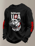 Men'S Football Printed Waffle T-Shirt