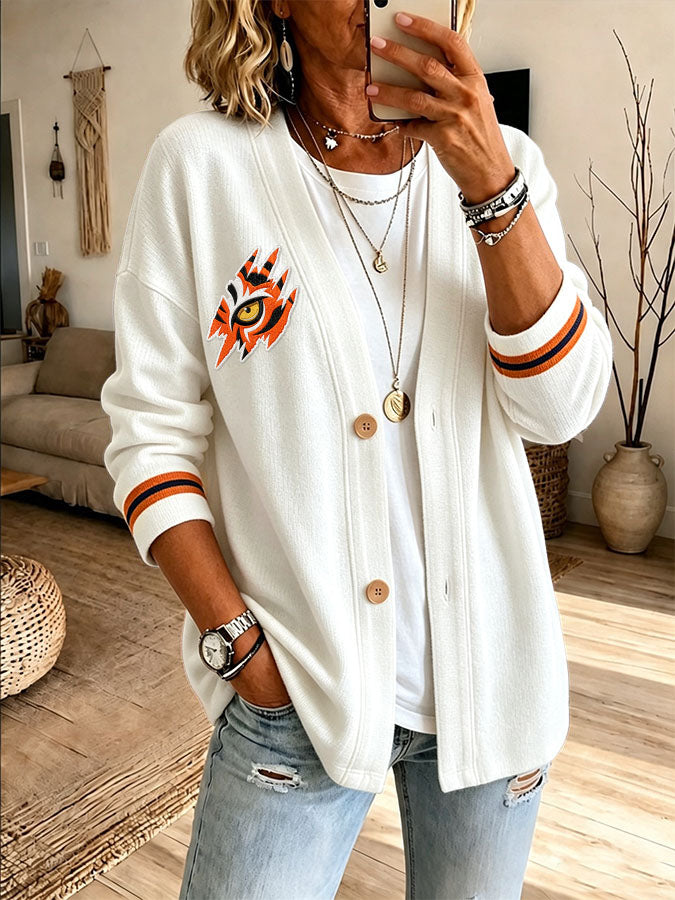 Women'S Football Casual Cardigan