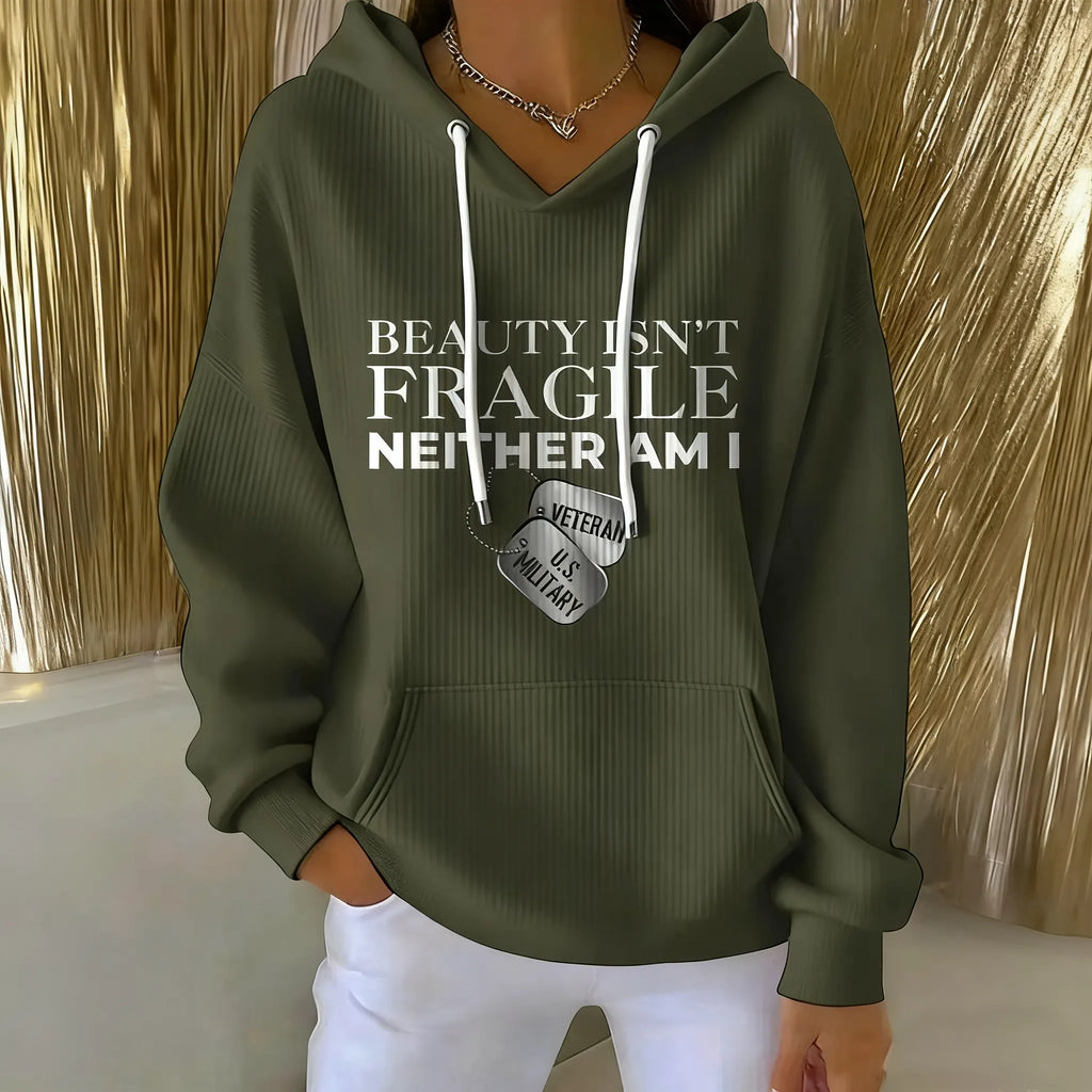 Women'S  Female Veteran Print Casual Sweatshirt