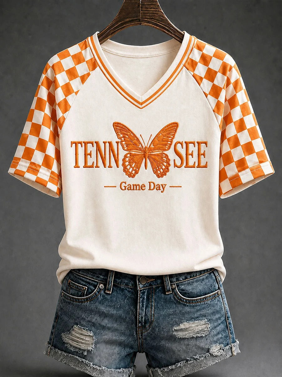 Women's Football Match Day Casual Printed T-shirt