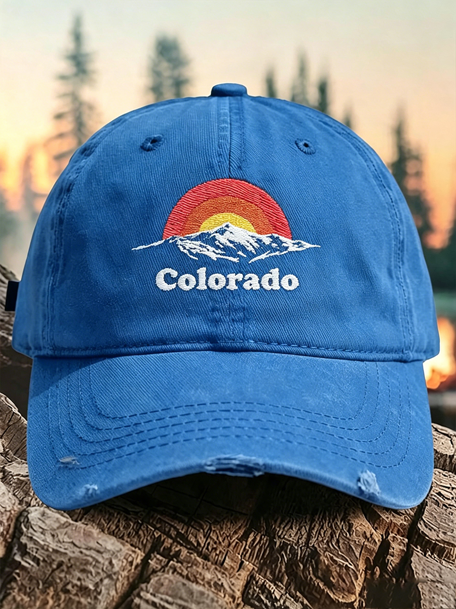 Retro Colorado Strong Colorado Wildfires Praying For The Firefighters Print Baseball Cap