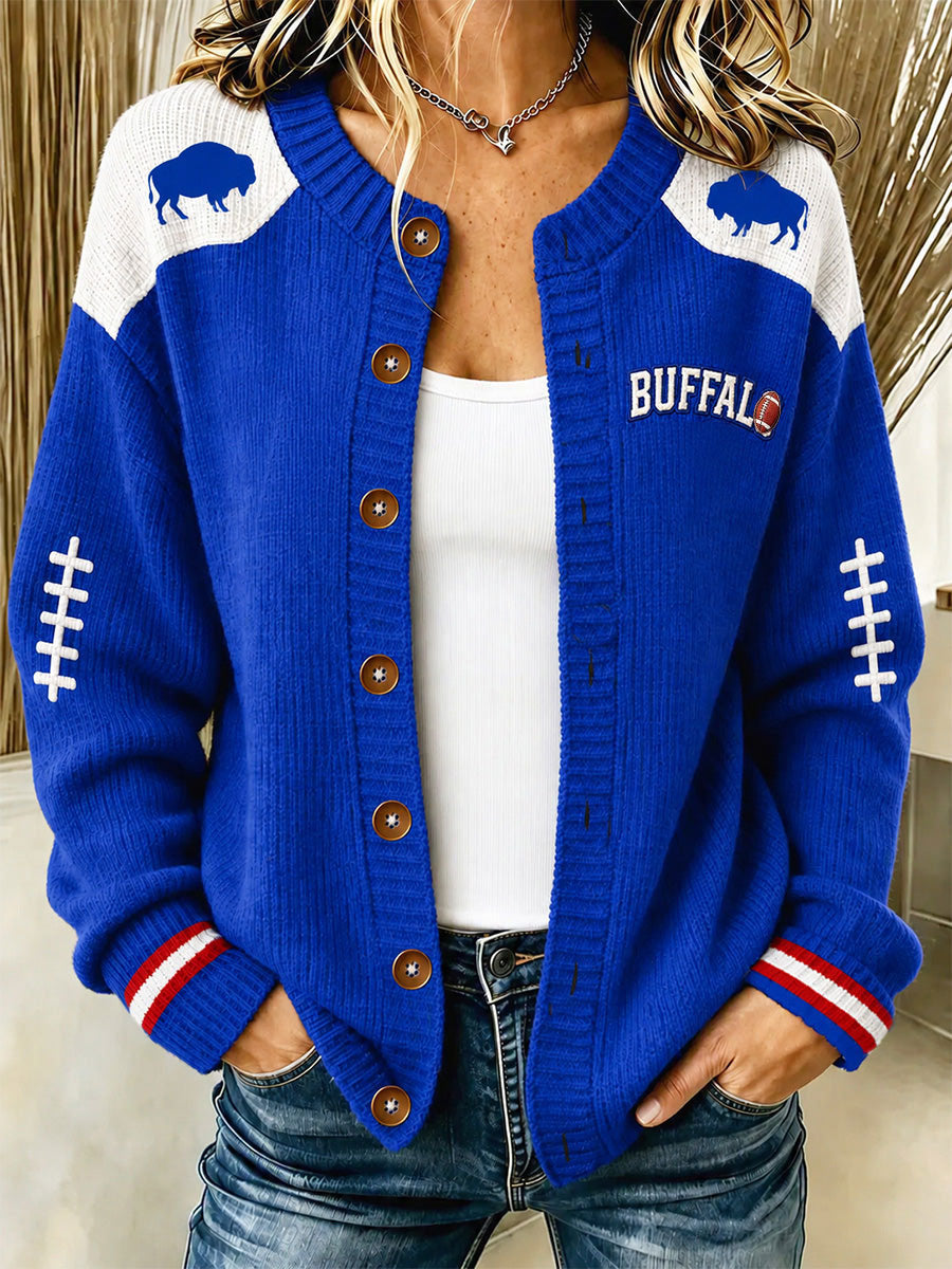 Ladies' Casual Football Fan Casual Cardigan