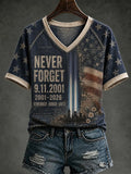 9.11 Never Forget Printed T-Shirts