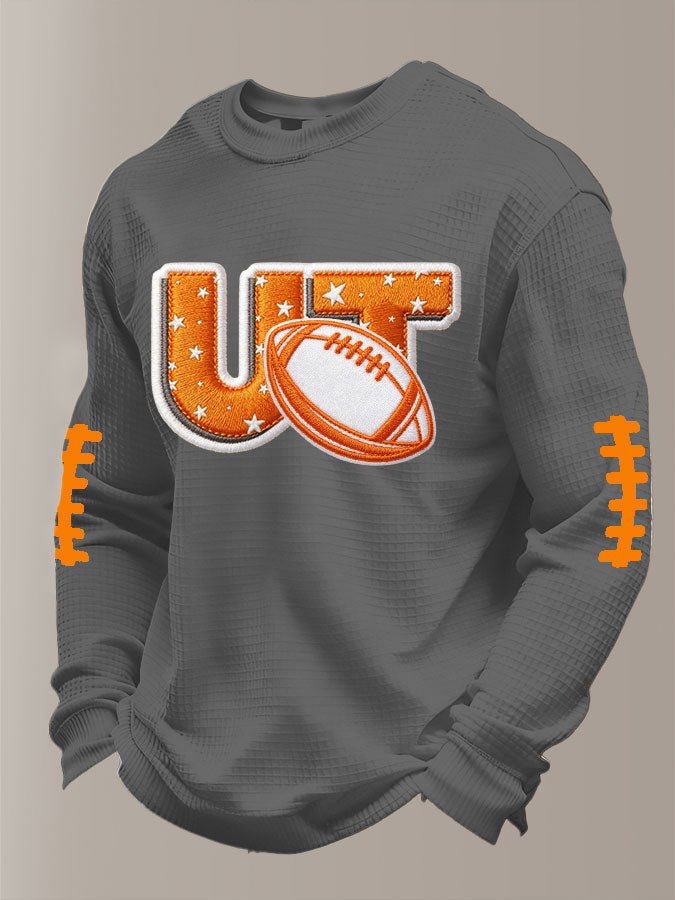 Men'S Football Printed Waffle T-Shirt