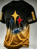 Men'S Football Print Waffle T-Shirt