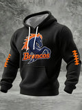 Men's Football Printed Casual Hoodie