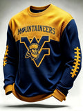 Men'S Football Printed Waffle Sweatshirt