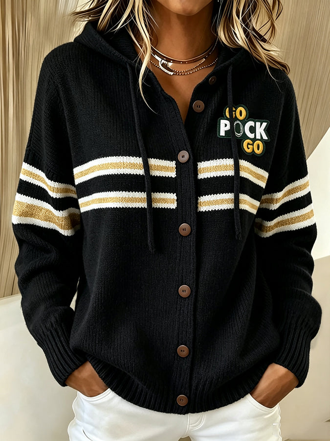 Women'S Football Print Casual Knitwear