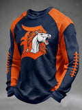 Men'S Football Printed Waffle Sweatshirt