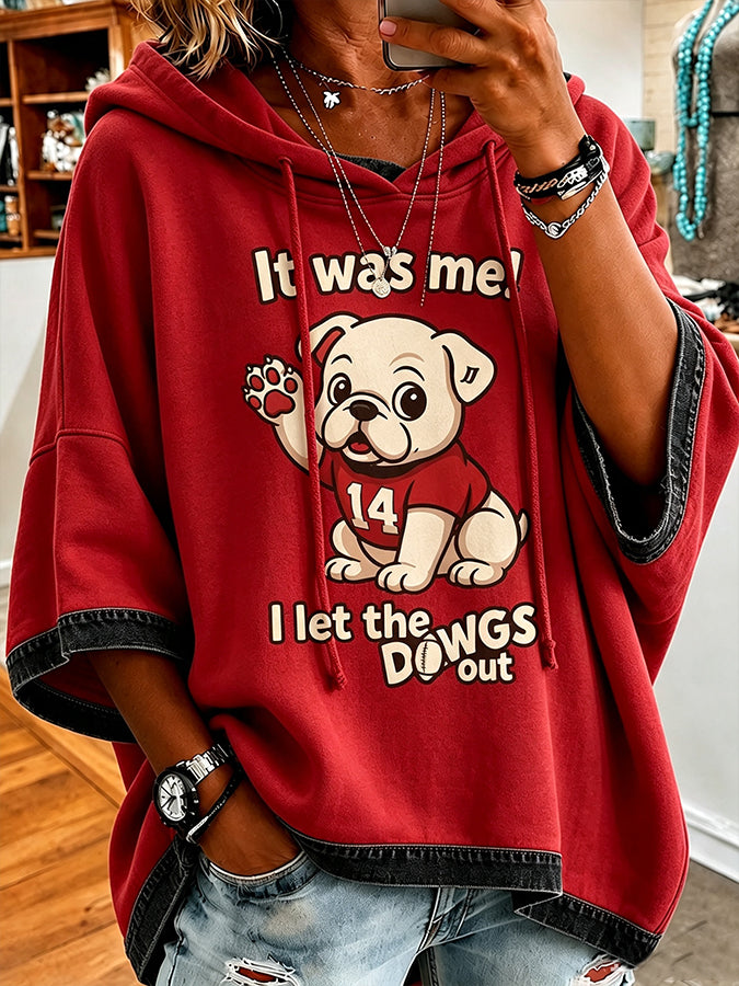 Women's Football Fan Casual Loose Hoodie