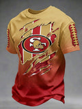 Men's Football Pattern Waffle T-Shirt