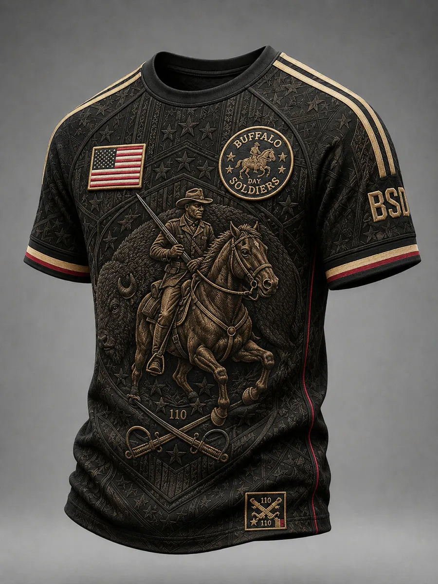 Buffalo Soldiers Day Cavalry Commemorative Athletic T-Shirt