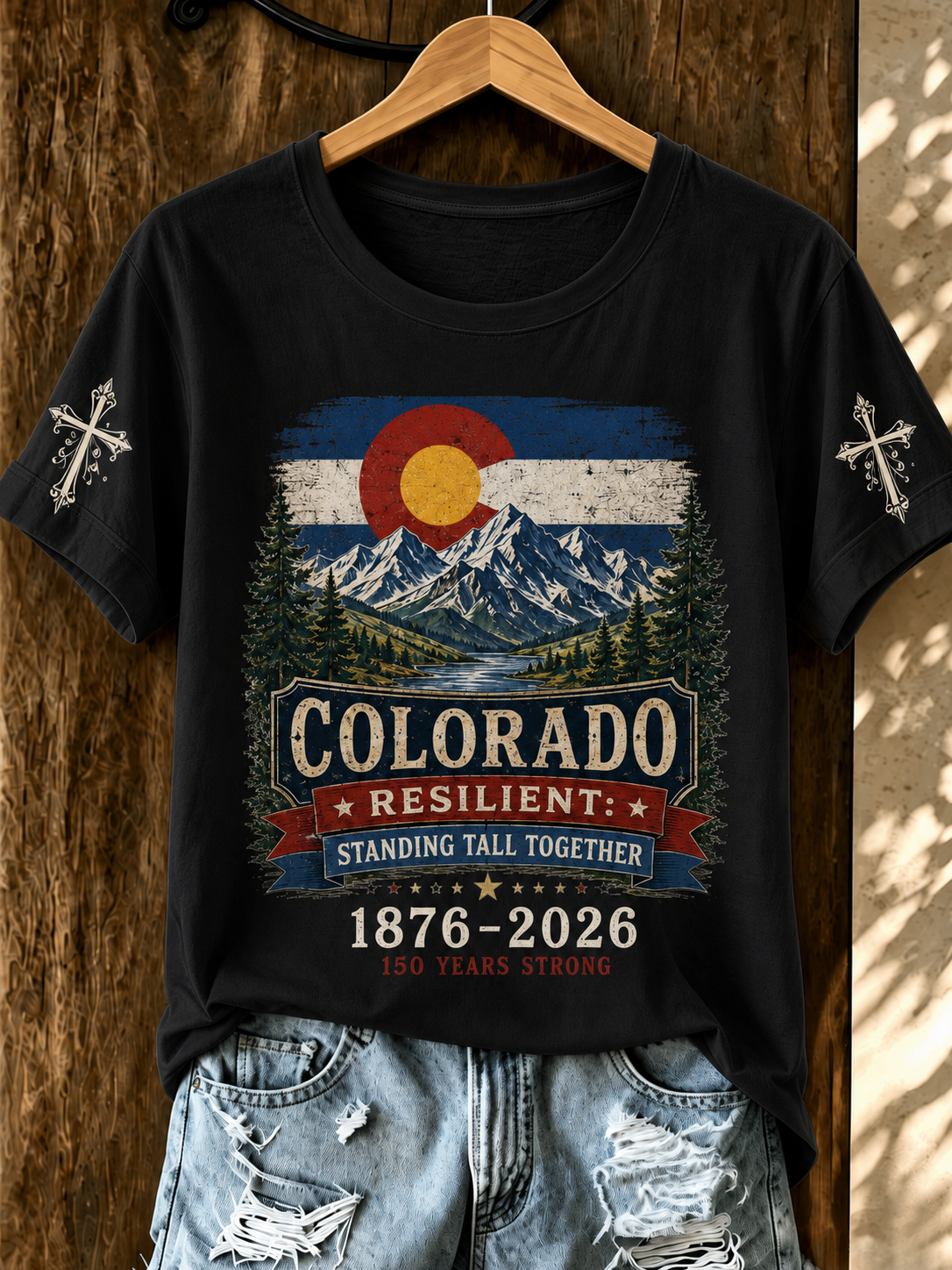 Women'S COLORADO RESILIENT: STANDING TALL TOGETHER Printed T-Shirt