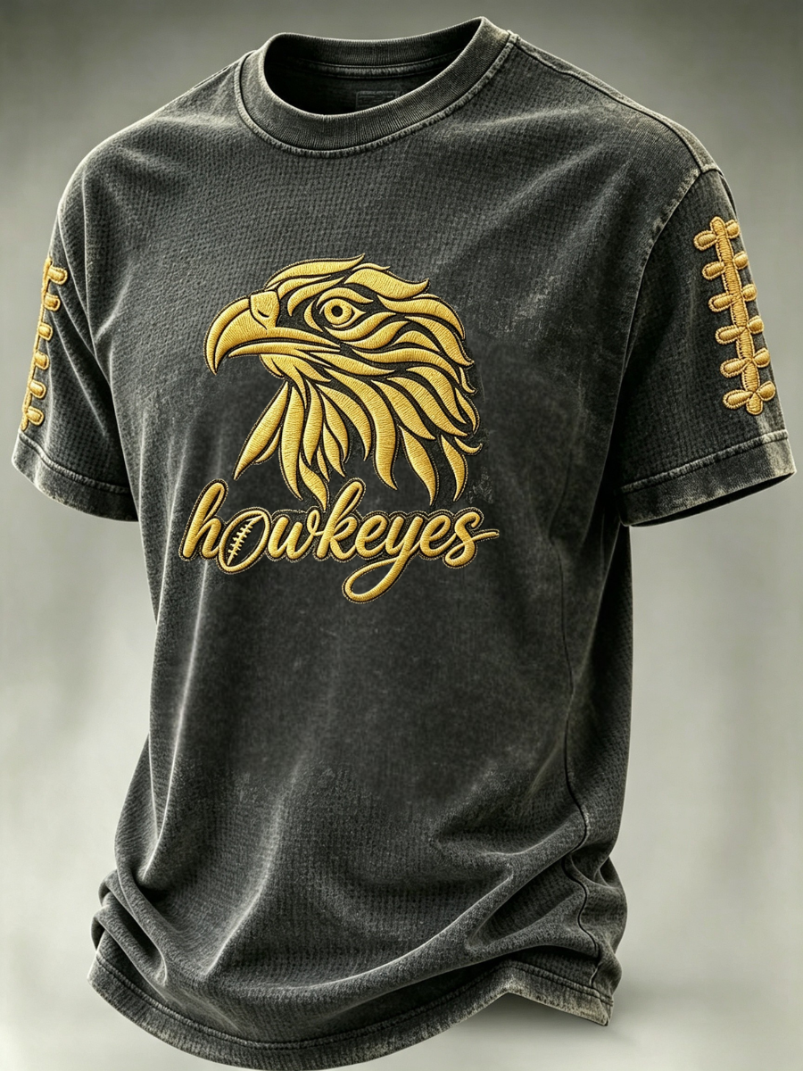 Men's Football Print Waffle T-Shirt