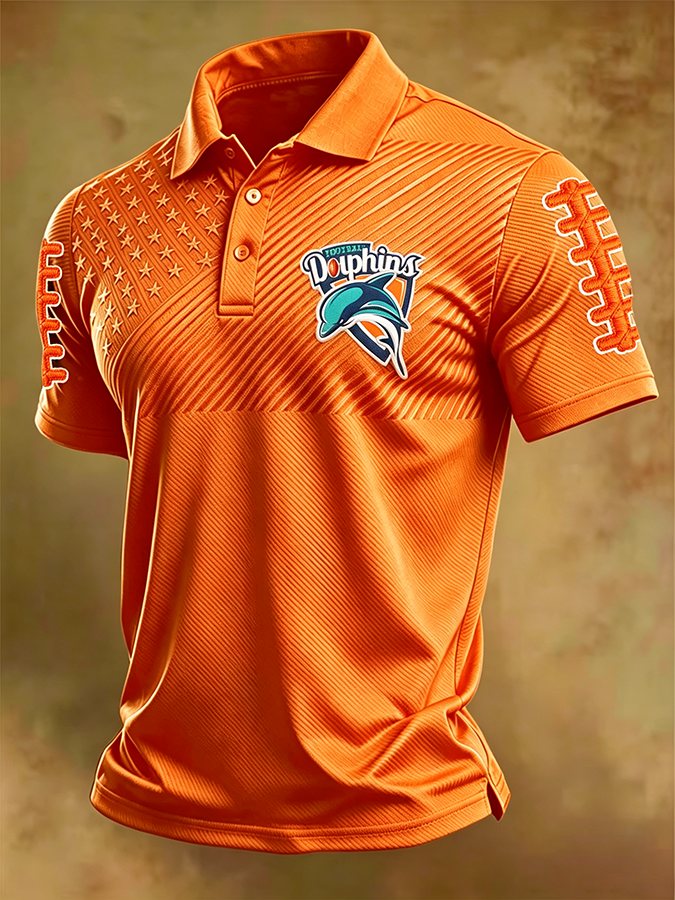 Men'S Retro Football Polo Shirt
